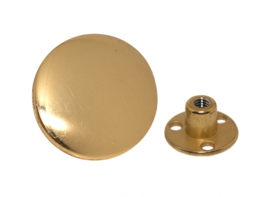 Schraubknopf poliert (Gold/Silber), verschiedene Größen