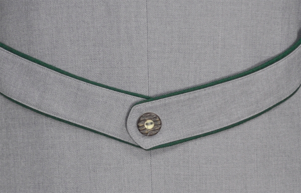 Schützenjacke "Quakenbrück" mit Rückengürtel, hellgrau