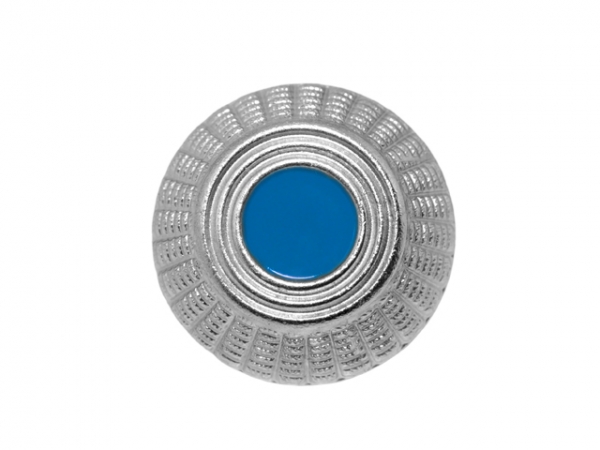 Kokarde 1-teilig silber, Metall (diverse Farben)