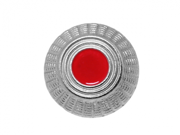 Kokarde 1-teilig silber, Metall (diverse Farben)